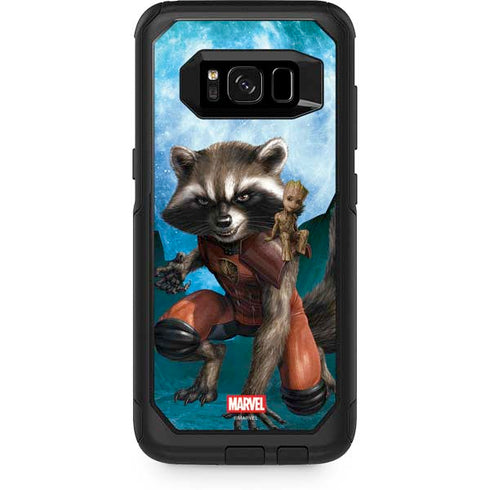 Marvel Rocket and Baby Groot Cosmic Bond Otterbox Commuter Galaxy Skin