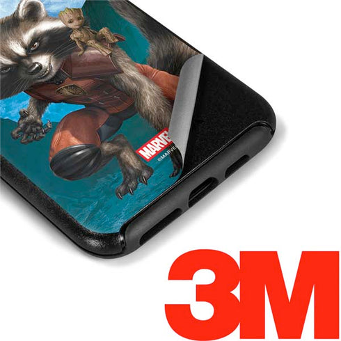 Marvel Rocket and Baby Groot Cosmic Bond Otterbox Symmetry iPhone Skin