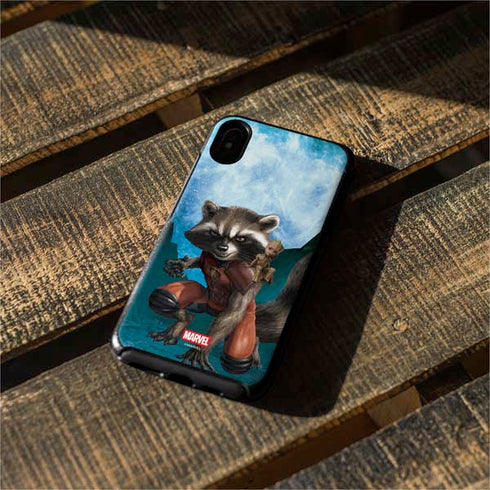 Marvel Rocket and Baby Groot Cosmic Bond Otterbox Symmetry iPhone Skin