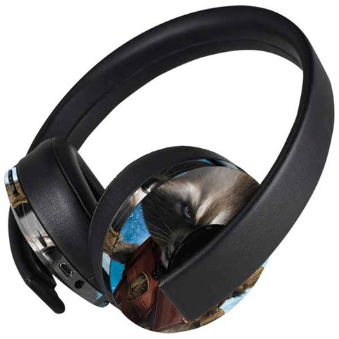 Marvel Rocket and Baby Groot Cosmic Bond PlayStation 4 Gold Wireless Headset Skin