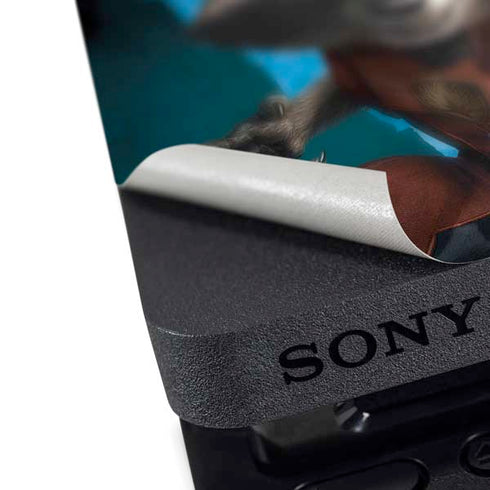 Marvel Rocket and Baby Groot Cosmic Bond PS4 Pro Console Skin