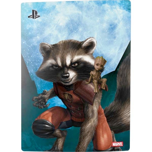 Marvel Rocket and Baby Groot Cosmic Bond PS5 Bundle Skin