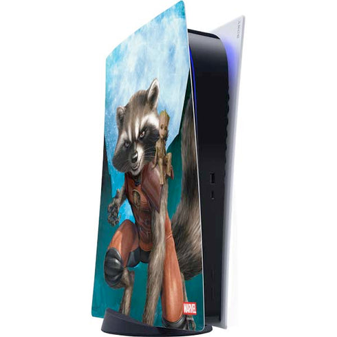 Marvel Rocket and Baby Groot Cosmic Bond PlayStation PS5 Skins