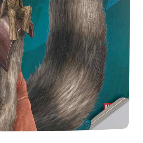 Marvel Rocket and Baby Groot Cosmic Bond PS5 Pro Console Skin