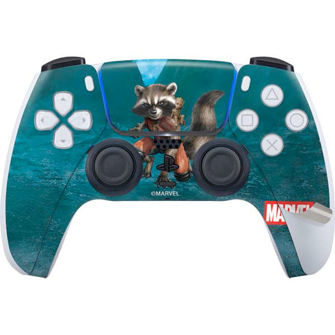 Marvel Rocket and Baby Groot Cosmic Bond PS5 Pro Disk Bundle Skin