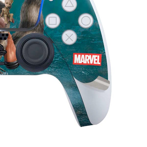 Marvel Rocket and Baby Groot Cosmic Bond PS5 Slim Disk Bundle Skin