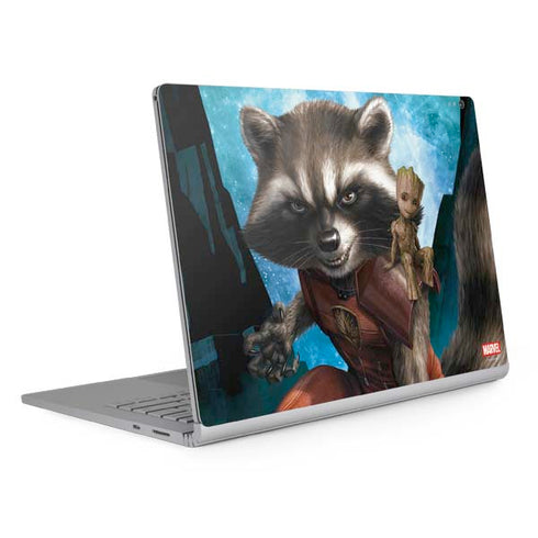 Marvel Rocket and Baby Groot Cosmic Bond Surface Book 2 13.5in Skin
