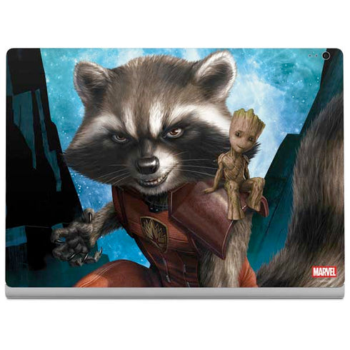 Marvel Rocket and Baby Groot Cosmic Bond Surface Book 2 13.5in Skin