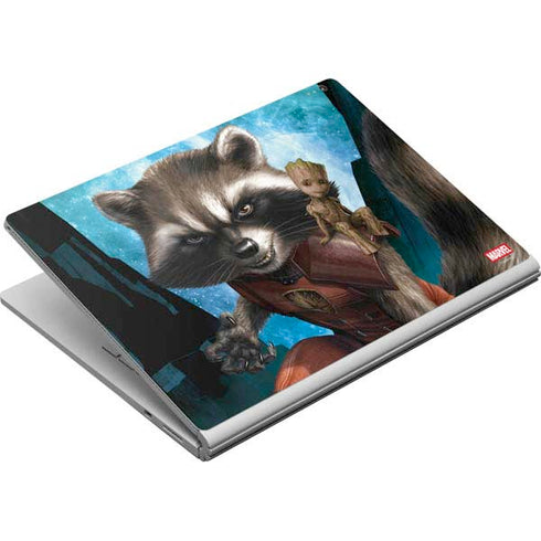 Marvel Rocket and Baby Groot Cosmic Bond Surface Book Skin