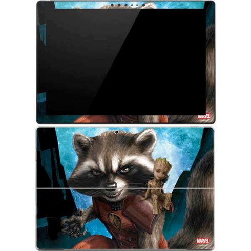 Marvel Rocket and Baby Groot Cosmic Bond Surface Pro 4 Skin