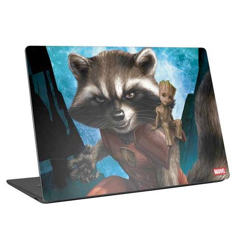 Marvel Rocket and Baby Groot Cosmic Bond Universal Laptop 16.6in (13.4 x 9.7in) Skin