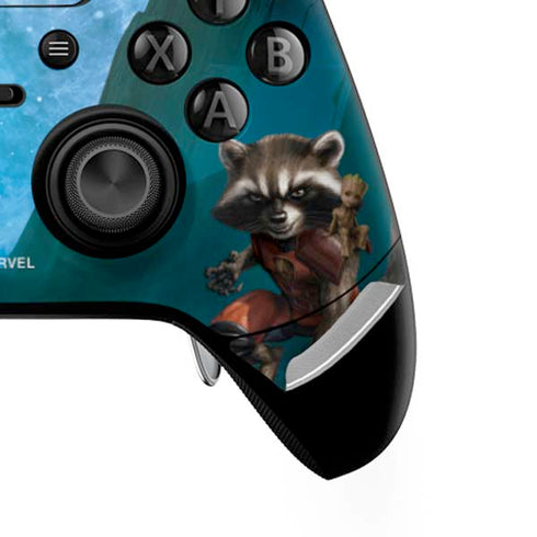 Marvel Rocket and Baby Groot Cosmic Bond Xbox One Elite Controller Skin