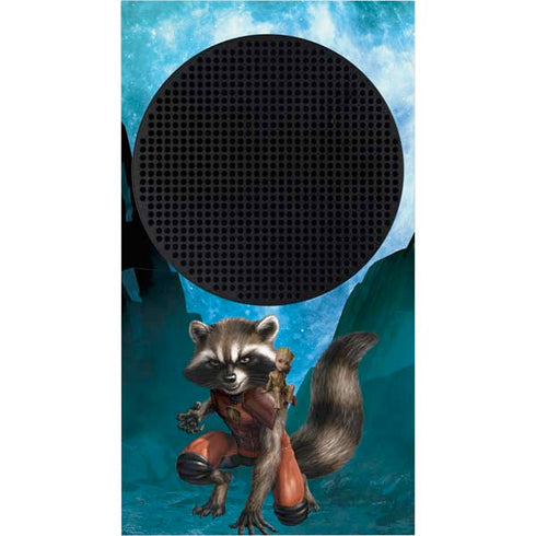 Marvel Rocket and Baby Groot Cosmic Bond Xbox Series S Console Skin