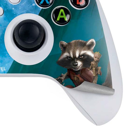 Marvel Rocket and Baby Groot Cosmic Bond Xbox Series S Controller Skin