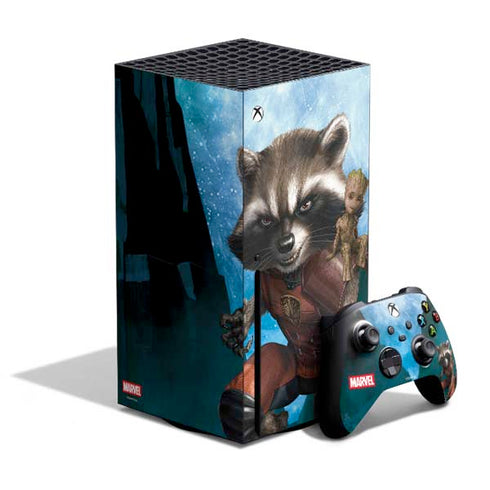 Marvel Rocket and Baby Groot Cosmic Bond Xbox Series X Bundle Skin