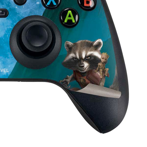 Marvel Rocket and Baby Groot Cosmic Bond Xbox Series X Controller Skin