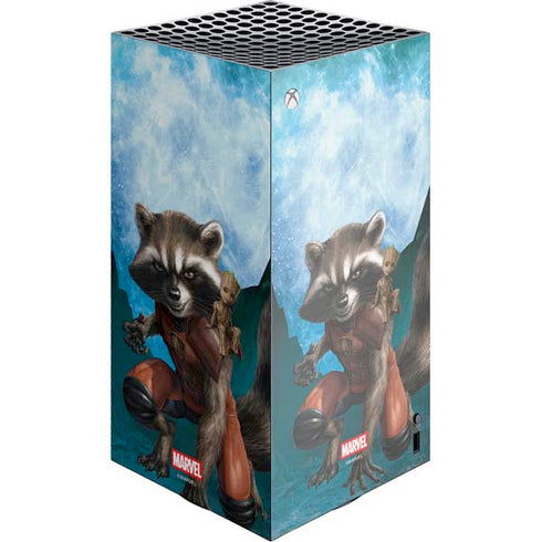 Marvel Rocket and Baby Groot Cosmic Bond XBox Series X Digital Edition Console Skin