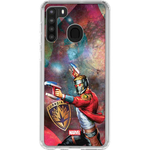 Marvel Star-Lord Cosmic Commander Galaxy A21 Clear Case