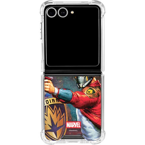 Marvel Star-Lord Cosmic Commander Galaxy Z Flip7 Clear Case