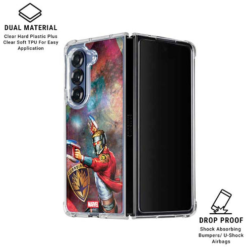 Marvel Star-Lord Cosmic Commander Galaxy Z Fold7 Clear Case