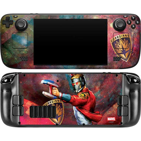 Marvel Star-Lord Cosmic Commander Steam Deck Handheld Gaming Computer OLED Skin