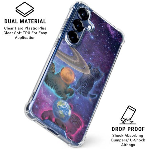 Cosmic Kittens by Vincent Hie Galaxy S25 Clear Case