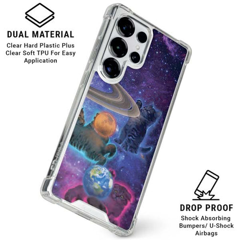Cosmic Kittens by Vincent Hie Galaxy S25 Ultra Clear Case