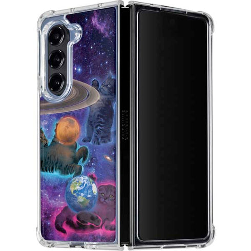 Cosmic Kittens by Vincent Hie Galaxy Z Fold5 5G Clear Case