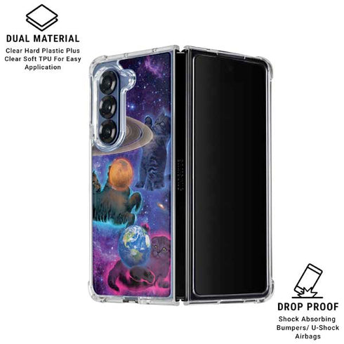 Cosmic Kittens by Vincent Hie Galaxy Z Fold6 Clear Case