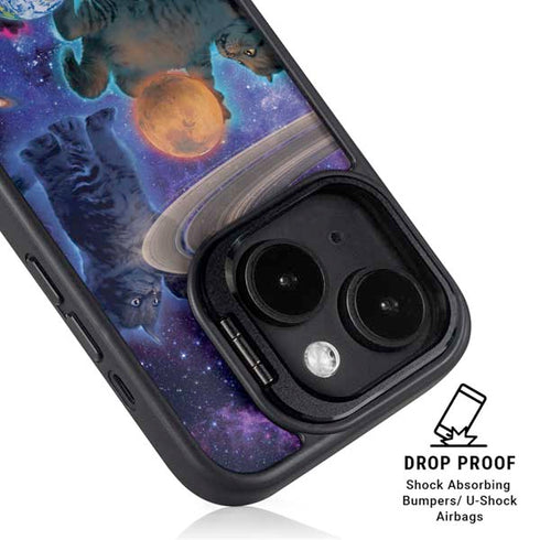 Cosmic Kittens by Vincent Hie iPhone 15 Plus Kickstand Case