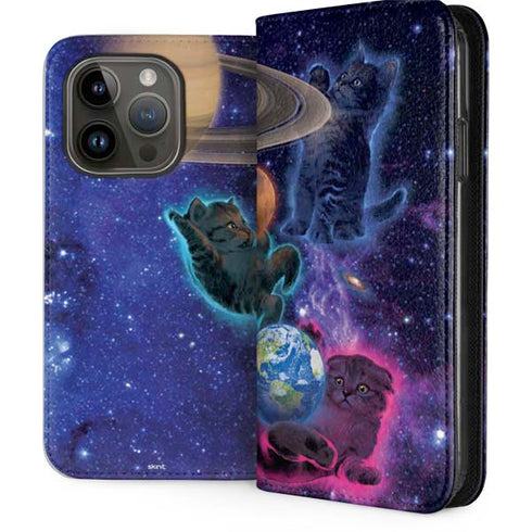 Cosmic Kittens by Vincent Hie iPhone 15 Pro Folio Case