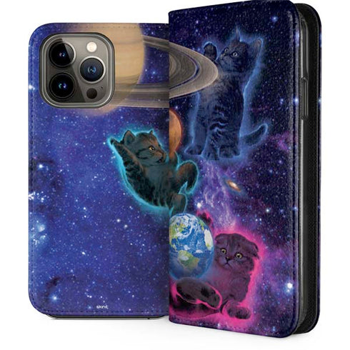 Cosmic Kittens by Vincent Hie iPhone 15 Pro Max Folio Case