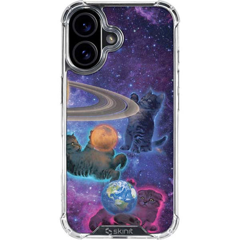 Cosmic Kittens by Vincent Hie iPhone 16 Plus Clear Case
