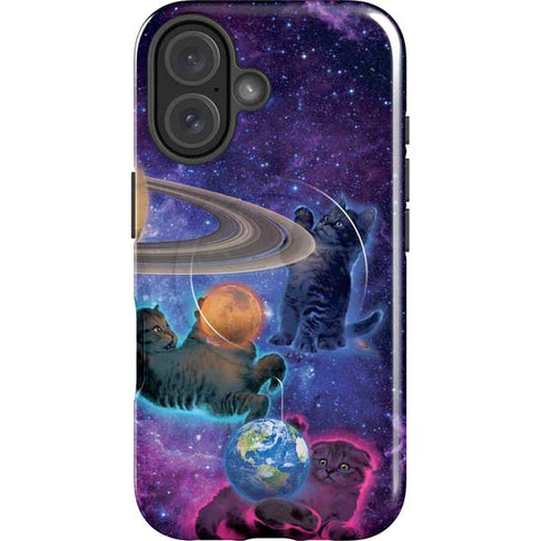 Cosmic Kittens by Vincent Hie iPhone 16 Plus Magsafe Impact Case