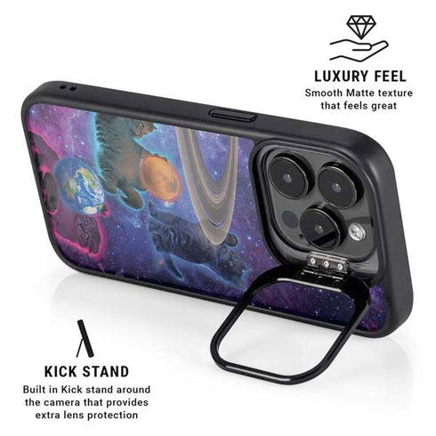 Cosmic Kittens by Vincent Hie iPhone 16 Pro Max Kickstand Case