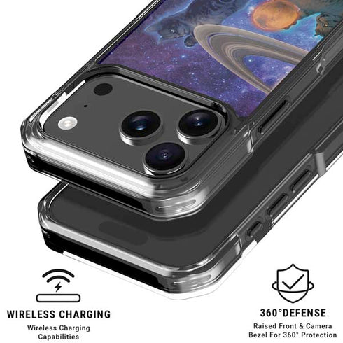 Cosmic Kittens by Vincent Hie iPhone 18 Pro Clear Case