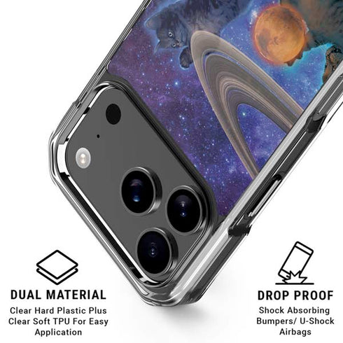 Cosmic Kittens by Vincent Hie iPhone 18 Pro Clear Case