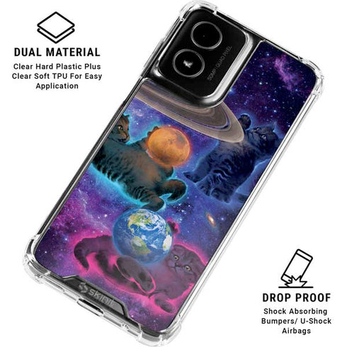Cosmic Kittens by Vincent Hie Moto G Power 5G (2024) Clear Case