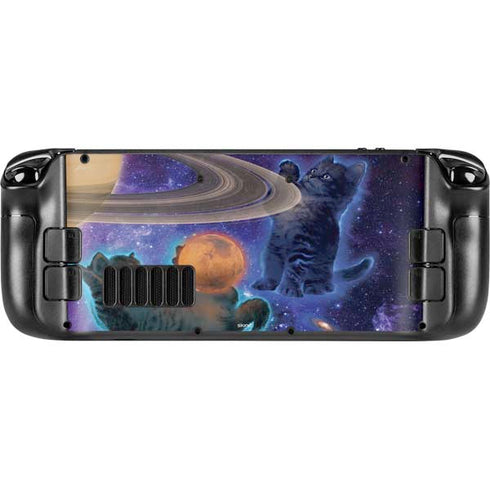 Vincent Hie Cosmic Kittens Steam Deck Handheld Gaming Computer Skin