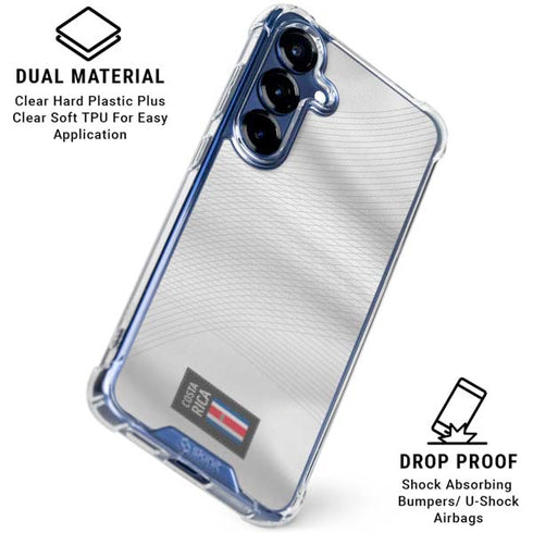Costa Rica Soccer Flag Galaxy S25 FE Clear Case