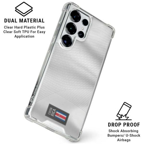 Costa Rica Soccer Flag Galaxy S25 Ultra Clear Case