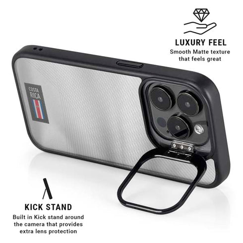 Costa Rica Soccer Flag iPhone 14 Pro Kickstand Case