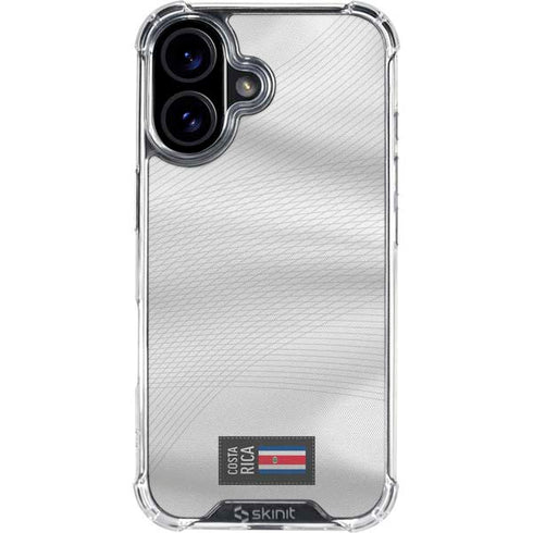 Costa Rica Soccer Flag iPhone 16 Plus Clear Case