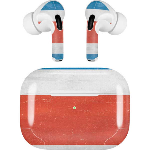 Costa Rican Flag Distressed AirPods Skins