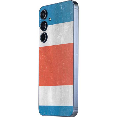 Costa Rican Flag Distressed Galaxy A35 5G Skin