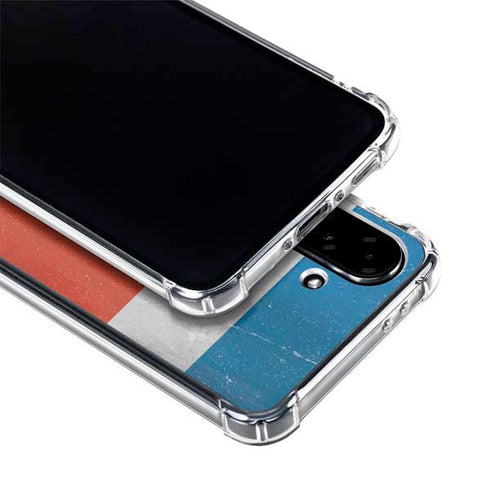 Costa Rican Flag Distressed Galaxy A36 5G Clear Case