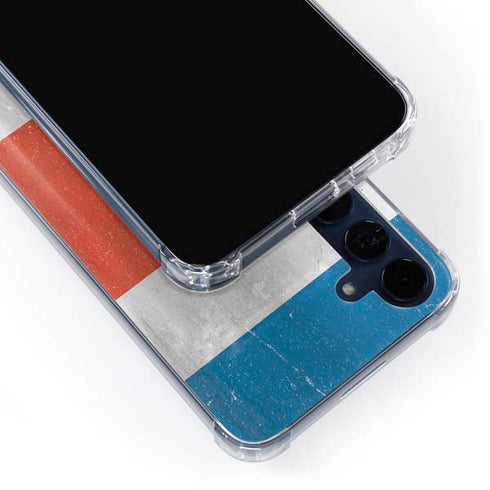 Costa Rican Flag Distressed Galaxy A55 5G Clear Case