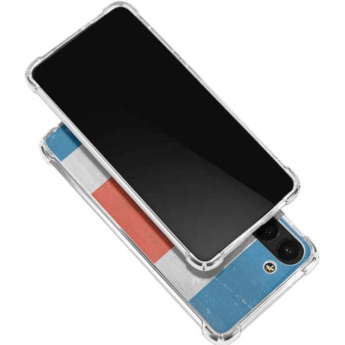 Costa Rican Flag Distressed Galaxy S24 FE Clear Case