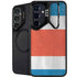 Costa Rican Flag Distressed Galaxy S25 Kickstand Case