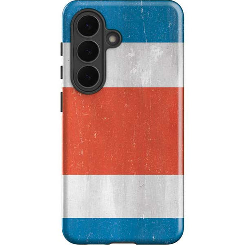 Costa Rican Flag Distressed Galaxy S26 Impact Case